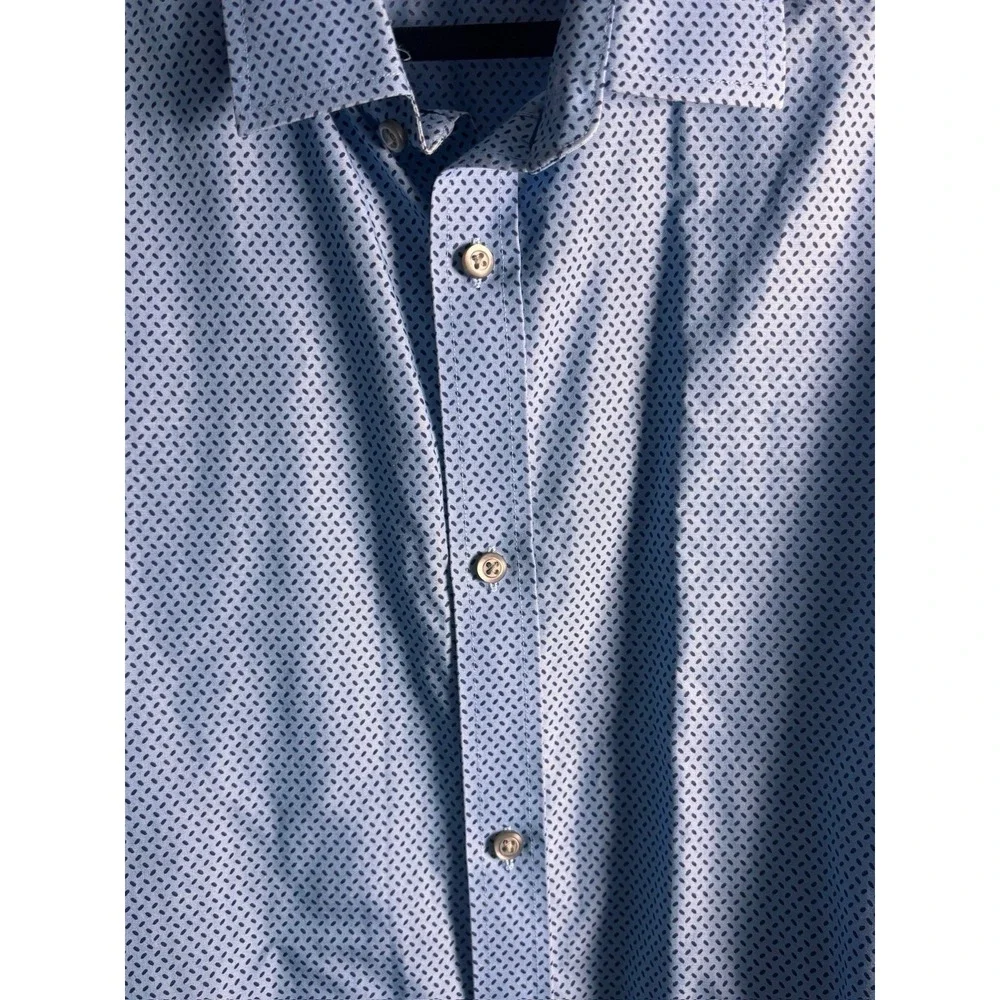 Banana Republic Slim Fit Non-Iron Blue ‎ Button-Down Shirt Men's XL